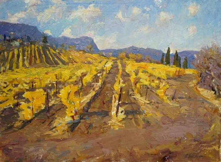 Oil painting Vineyards Nagulyak Petr Ivanovich