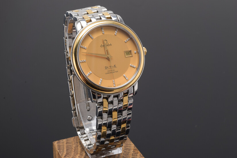 Omega De Ville Prestige Co-Axial Chronometer, herrearmbåndsur, m/ diamanter