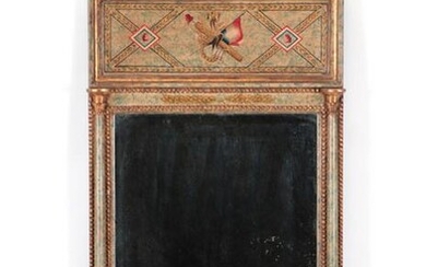 PAINTED AND GILT FRENCH MIRROR CIRCA 1950