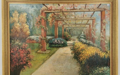 PAINTING: PARK WITH PERGOLA