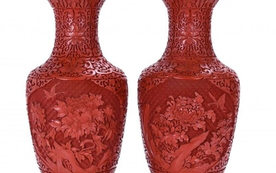 PAIR OF CHINESE VASES, MID 20TH CENTURY.