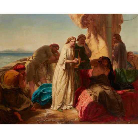 PAUL FALCONER POOLE R.A., R.I. (BRITISH 1807-1879) MARINA SINGING TO HER FATHER, PERICLES, ETC.