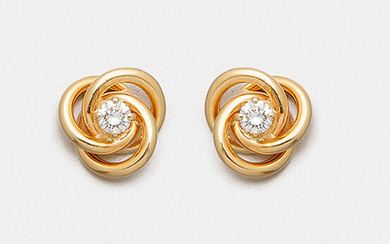 Pair of Twist Knot earrings by Tiffany & Co.
