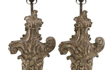 Pair of Borghese Silver-Gilt Lamps