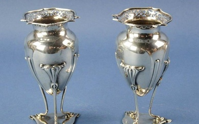 Pair of Silver Vases, Sheffield, 1905