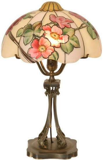 Pairpoint Floral Table Lamp