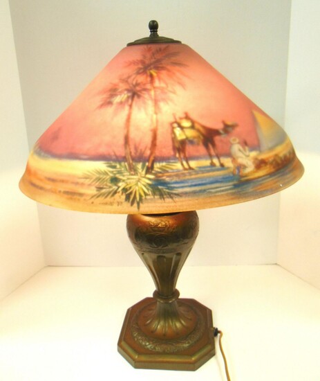 Pairpoint reverse painted lamp