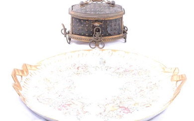 Palais Royal encrier and a Limoges cabaret tray