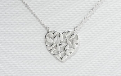 Paloma Picasso Olive Leaf Heart Pendant Silver - Pendant