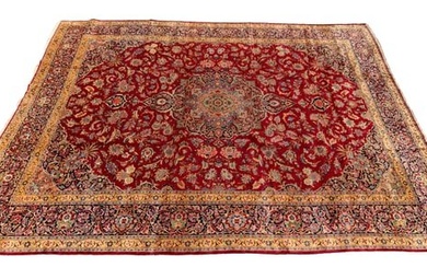 Persian Kashan Hand Woven Wool Carpet W 11' 4'' L 16' 10''
