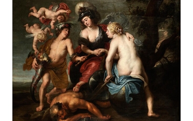 Peter Paul Rubens (1577-1640) und Werkstatt, zug., Virtus und Fortuna triumphieren über die Wolllust DES BACCHUS