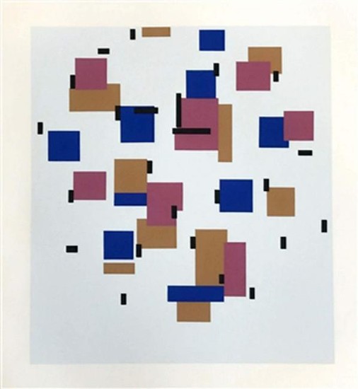 Piet Mondrian Composition en bleu