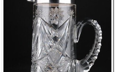 Pitcher - .800 silver, Crystal - Hermann Behrnd Dresden - Germany - First half 20th century