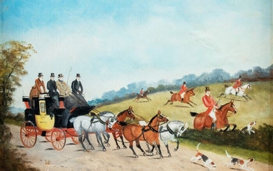 Pittore inglese (XIX secolo) - Scena di caccia