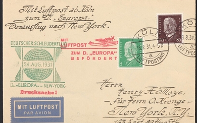 Poststück - Interess. Partie Schleuderflugbelege D.Reich 1931/1932