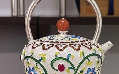 Pot, Silver miniature, Teapot, Teapots, Water pot and cover, Water pots, Silver Teapot - Silver - Japan - 21st century