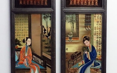 Pr Chinese Reverse Paintings on Glass
