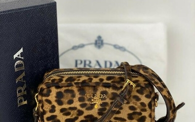 Prada Calf Hair Leopard Mini Camera Crossbody Bag