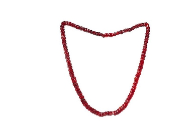 Precious Ruby Red Amber Necklace