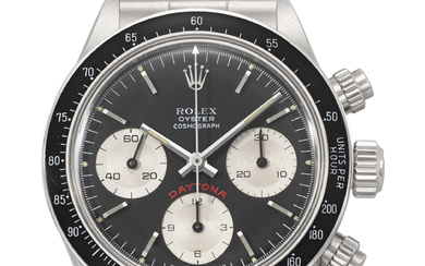 ROLEX. A VERY RARE AND ATTRACTIVE STAINLESS STEEL CHRONOGRAPH WRISTWATCH...