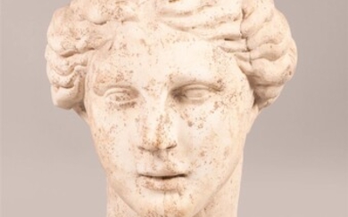 ROMAN STYLE MARBLE HEAD OF A GODDESS