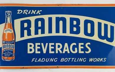 Rainbow Beverages Embossed Tin Sign