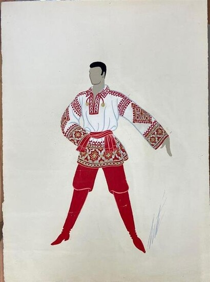 Red / White Costume by ERTE