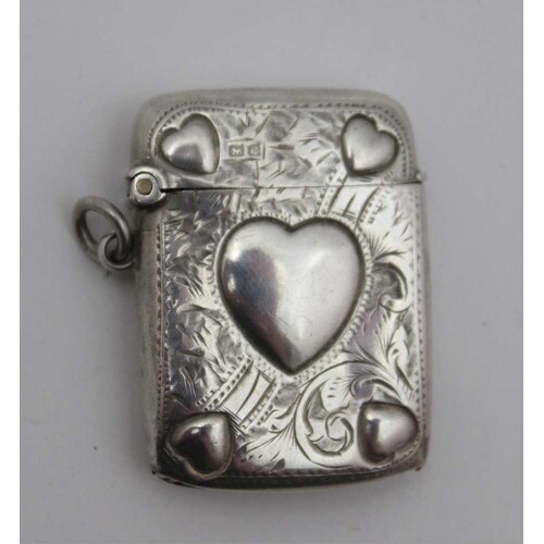 Rolason Brothers, An Edwardian silver vesta case, embossed h...