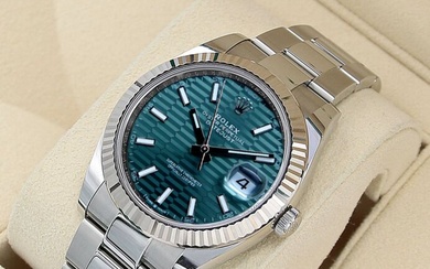 Rolex - Oyster Perpetual Datejust - Green Motif Dial - Ref. 126334 - Men - 2011-present