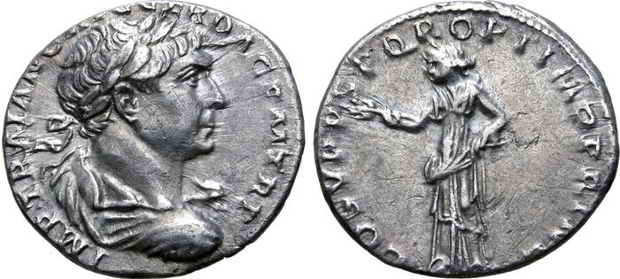 Roman Empire. Trajan (AD 98-117). AR Denarius,Rome, circa AD 107-110