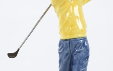 Royal Doulton Teeing Off Porcelain Golf Figurine