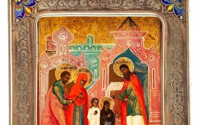 Russia, Introducing Mary to the Temple, Icon, Early 20th Century