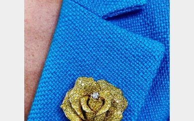 Sabbadini 18K Yellow Gold Fancy Yellow Diamond Brooch