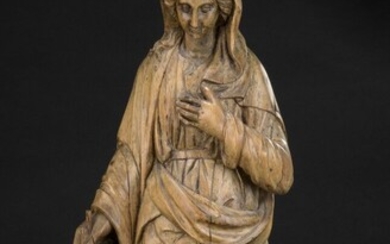 Sainte Catherine d'Alexandrie en bois sculpté,... - Lot 49 - Oger - Blanchet