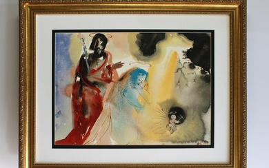 Salvador Dali The Holy Family 1967 Authentic Framed Lithograph