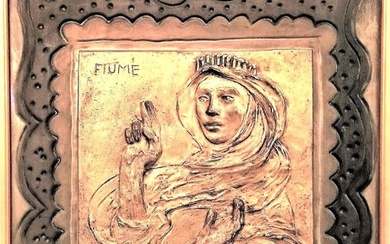 Salvatore Fiume (1915-1997) - Sculpture, Regina Pacis - 60 cm - Ormolu, Silvered bronze - 1992