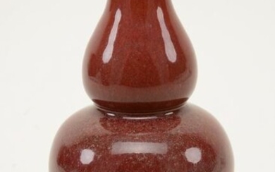 Sang de Boeuf Double Gourd Vase. China. 20th century. 9
