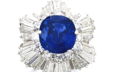Sapphire and diamond ring