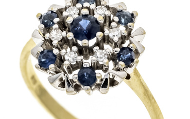Sapphire diamond ring GG/WG 58