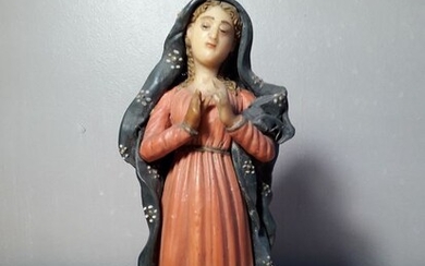 Sculpture, Madonna child - wax - Late 19th century