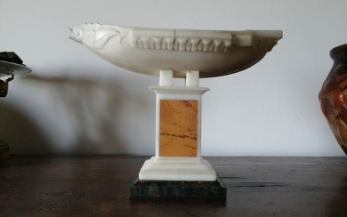 Sculpture, Ship model (1) - Marble - 19th century