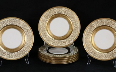 Set of 8 Heinrich & Co. Gilt Service Plates