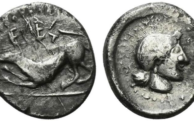 Sicily, Segesta, Hemidrachm, ca. 380 BC AR (g 1,86; mm...
