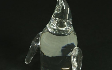 Signed Steuben Crystal Penguin, Designed by George Thompson, circa 1968