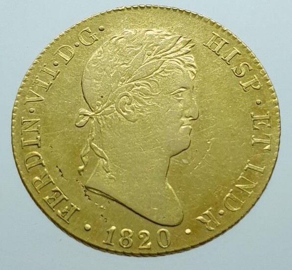 Spain - 4 Escudo 1820 - Fernando VII - Gold