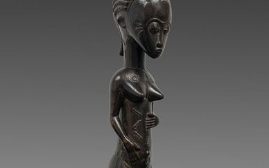 Statuette anthropomorphe - Wood - Côte d'Ivoire - 1st half 20th century