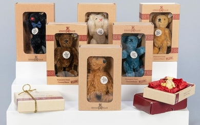 Steiff Club Miniature Teddy Bears. Group of 9. Nine