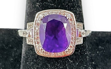 Sterling Silver and Amethyst Stone Ring