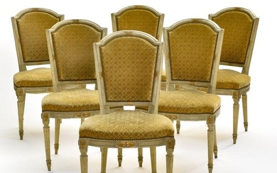 Suite de six chaises de style Louis XVI