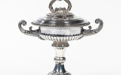 Swedish Sterling Silver Two-handled Compote with Cover